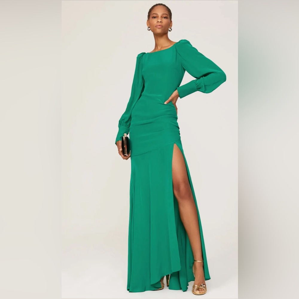 NWT De La Vali Presley Emerald Green dress
